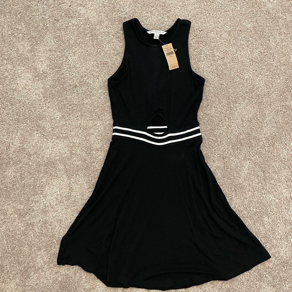 American Eagle Outfitters Black  Mini Dress with front cut out